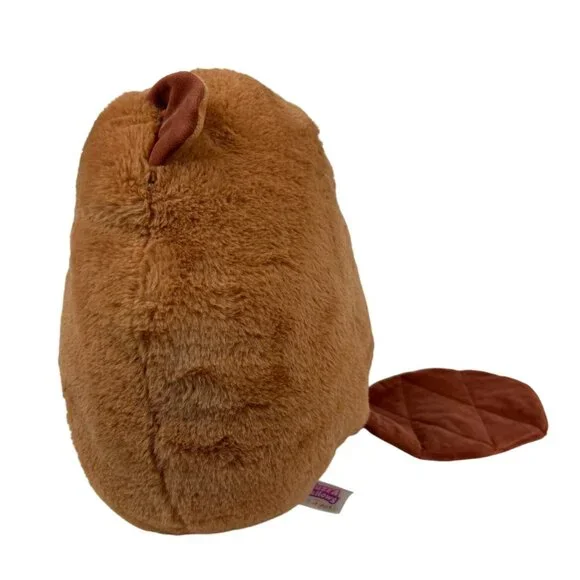 Squishmallows Fuzzamallows Beaver Plush Toy 10" Soft Brown Stuffed Animal - Picture 2 of 7